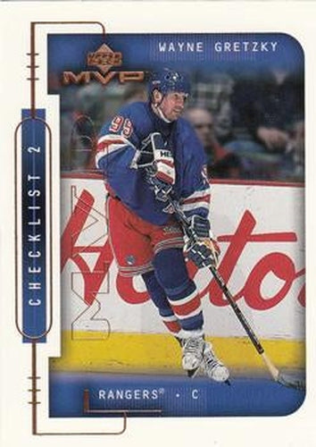 #220 Wayne Gretzky - New York Rangers - 1999-00 Upper Deck MVP Hockey