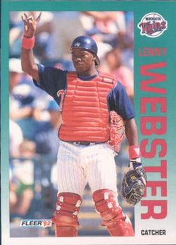 #220 Lenny Webster - Minnesota Twins - 1992 Fleer Baseball