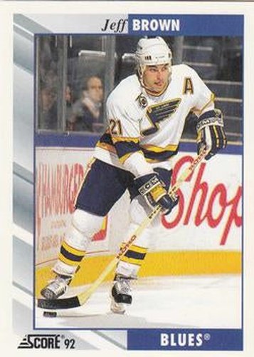 #220 Jeff Brown - St. Louis Blues - 1992-93 Score USA Hockey