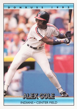 #220 Alex Cole - Cleveland Indians - 1992 Donruss Baseball