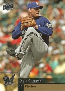 #220 Ben Sheets - Milwaukee Brewers - 2009 Upper Deck Baseball