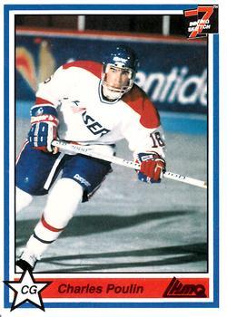 #220 Charles Poulin - Saint-Hyacinthe Laser - 1990-91 7th Inning Sketch QMJHL Hockey