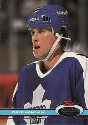 #220 Dave Hannan - Toronto Maple Leafs - 1991-92 Stadium Club Hockey