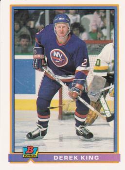#220 Derek King - New York Islanders - 1991-92 Bowman Hockey