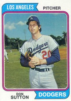 #220 Don Sutton - Los Angeles Dodgers - 1974 Topps Baseball