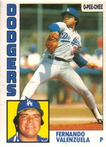 #220 Fernando Valenzuela - Los Angeles Dodgers - 1984 O-Pee-Chee Baseball