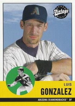 #220 Luis Gonzalez - Arizona Diamondbacks - 2001 Upper Deck Vintage Baseball