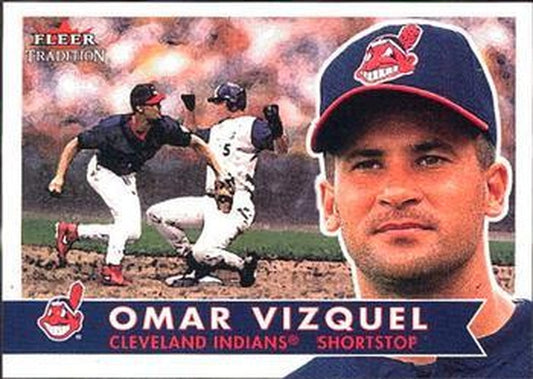 #220 Omar Vizquel - Cleveland Indians - 2001 Fleer Tradition Baseball