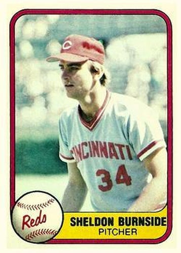 #220 Sheldon Burnside - Cincinnati Reds - 1981 Fleer Baseball