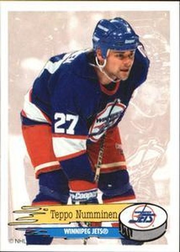 #220 Teppo Numminen - Winnipeg Jets - 1995-96 Panini Hockey Stickers