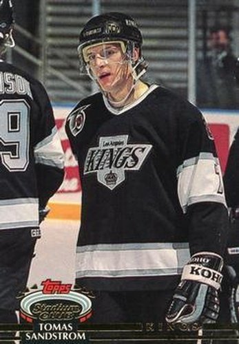 #220 Tomas Sandstrom - Los Angeles Kings - 1992-93 Stadium Club Hockey