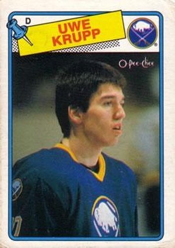 #220 Uwe Krupp - Buffalo Sabres - 1988-89 O-Pee-Chee Hockey