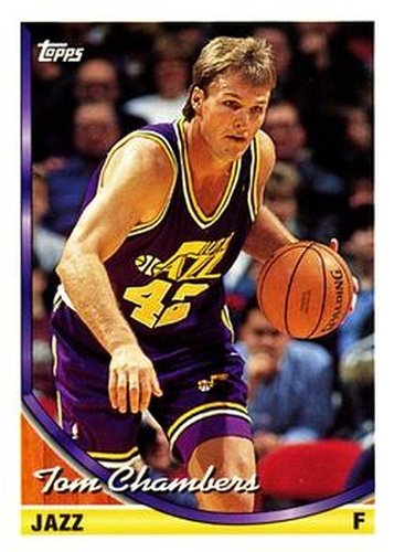 #220 Tom Chambers - Utah Jazz - 1993-94 Topps Basketball