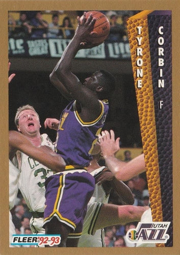 #220 Tyrone Corbin - Utah Jazz - 1992-93 Fleer Basketball