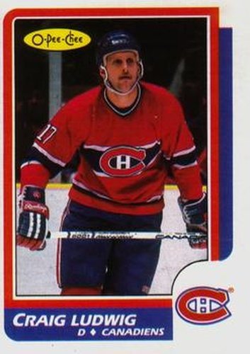 #220 Craig Ludwig - Montreal Canadiens - 1986-87 O-Pee-Chee Hockey