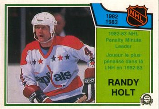 #220 Randy Holt - Washington Capitals - 1983-84 O-Pee-Chee Hockey