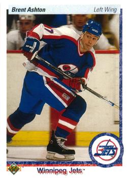 #220 Brent Ashton - Winnipeg Jets - 1990-91 Upper Deck Hockey