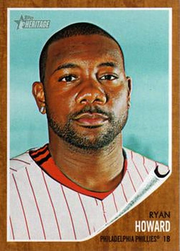 #220 Ryan Howard - Philadelphia Phillies - 2011 Topps Heritage Baseball