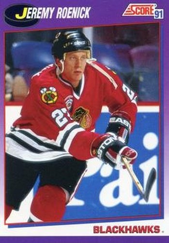 #220 Jeremy Roenick - Chicago Blackhawks - 1991-92 Score American Hockey