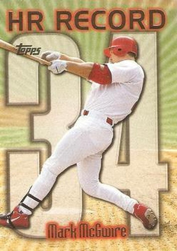 #220ah Mark McGwire - VAR: HR 34 - St. Louis Cardinals - 1999 Topps Baseball
