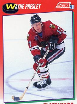 #221 Wayne Presley - Chicago Blackhawks - 1991-92 Score Canadian Hockey