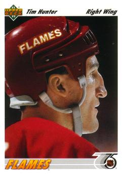 #221 Tim Hunter - Calgary Flames - 1991-92 Upper Deck Hockey