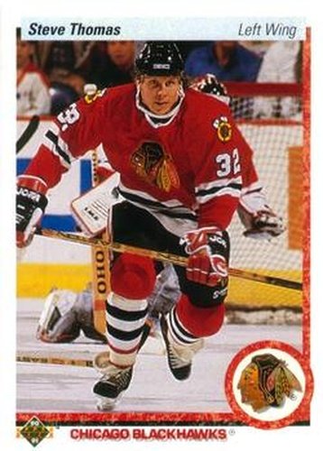 #221 Steve Thomas - Chicago Blackhawks - 1990-91 Upper Deck Hockey