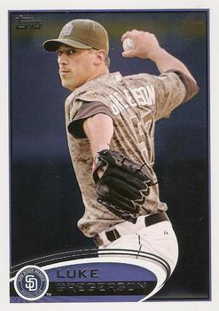 #221 Luke Gregerson - San Diego Padres - 2012 Topps Baseball