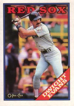 #221 Dwight Evans - Boston Red Sox - 1988 O-Pee-Chee Baseball
