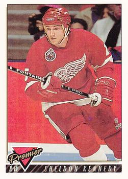 #221 Sheldon Kennedy - Detroit Red Wings - 1993-94 Topps Premier Hockey