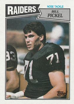 #221 Bill Pickel - Los Angeles Raiders - 1987 Topps Football