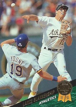 #221 Lance Blankenship - Oakland Athletics - 1993 Leaf Baseball