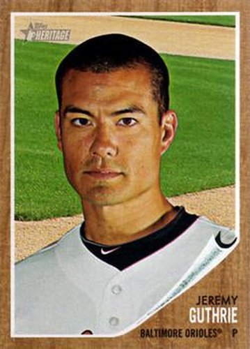 #221 Jeremy Guthrie - Baltimore Orioles - 2011 Topps Heritage Baseball