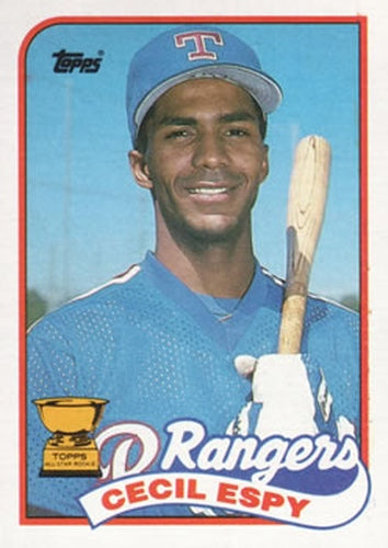 #221 Cecil Espy - Texas Rangers - 1989 Topps Baseball