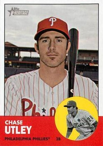 #221 Chase Utley - Philadelphia Phillies - 2012 Topps Heritage Baseball
