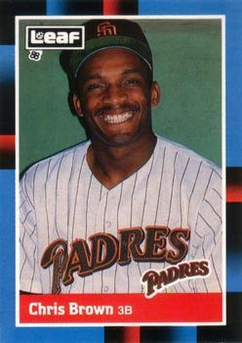 #221 Chris Brown - San Diego Padres - 1988 Leaf Baseball