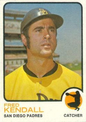 #221 Fred Kendall - San Diego Padres - 1973 Topps Baseball