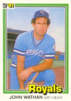 #221 John Wathan - Kansas City Royals - 1981 Donruss Baseball