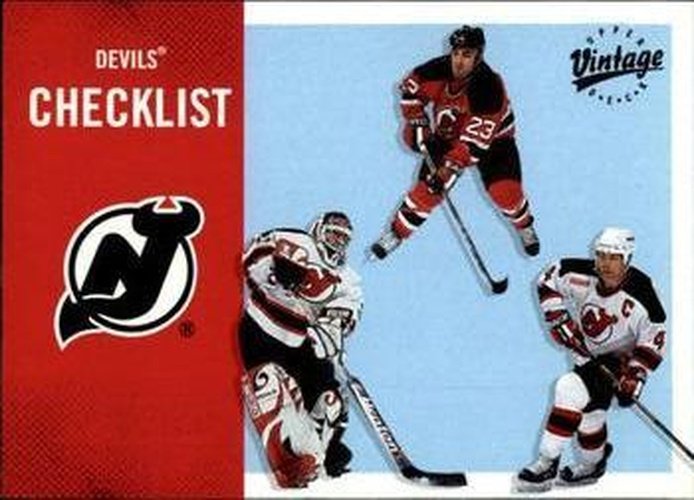 #221 Devils Checklist - New Jersey Devils - 2000-01 Upper Deck Vintage Hockey