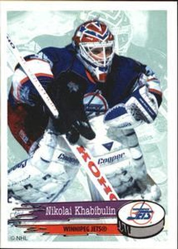 #221 Nikolai Khabibulin - Winnipeg Jets - 1995-96 Panini Hockey Stickers