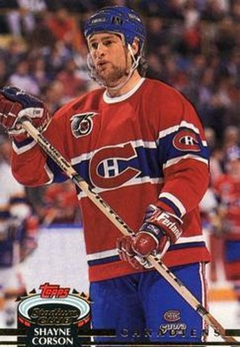 #221 Shayne Corson - Montreal Canadiens - 1992-93 Stadium Club Hockey