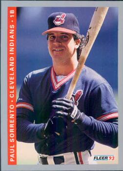 #221 Paul Sorrento - Cleveland Indians - 1993 Fleer Baseball
