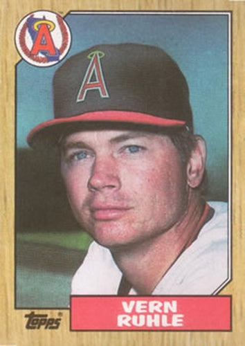 #221 Vern Ruhle - California Angels - 1987 Topps Baseball