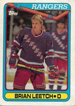 #221 Brian Leetch - New York Rangers - 1990-91 Topps Hockey