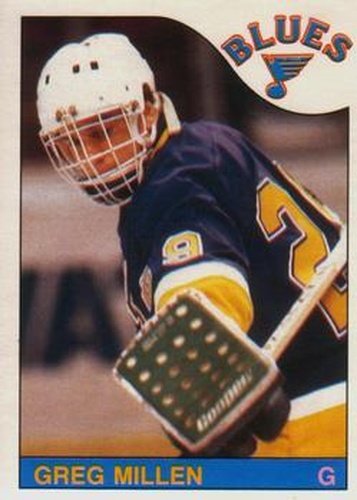 #221 Greg Millen - St. Louis Blues - 1985-86 O-Pee-Chee Hockey