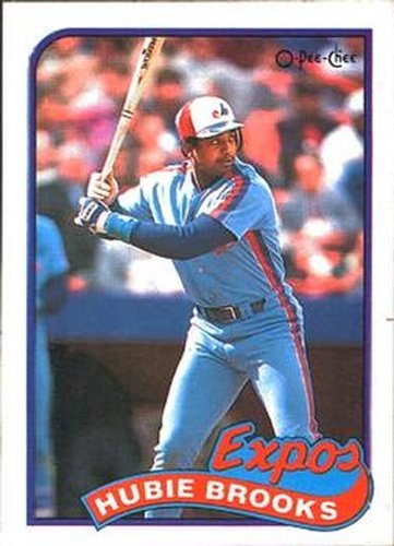 #221 Hubie Brooks - Montreal Expos - 1989 O-Pee-Chee Baseball