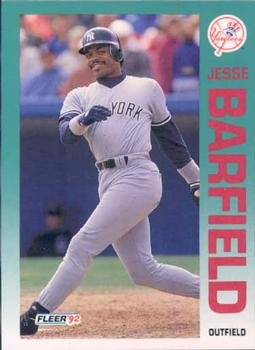 #221 Jesse Barfield - New York Yankees - 1992 Fleer Baseball