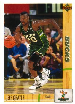 #221 Jeff Grayer - Milwaukee Bucks - 1991-92 Upper Deck Basketball