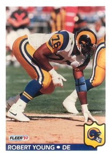 #221 Robert Young - Los Angeles Rams - 1992 Fleer Football