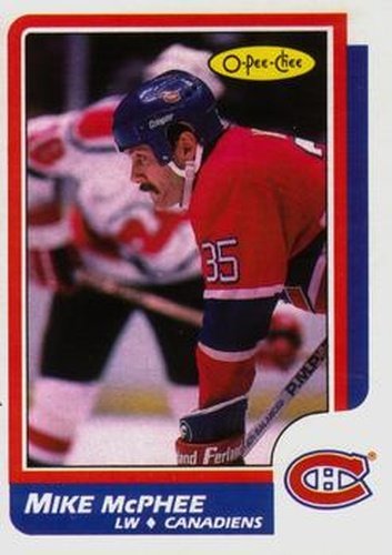 #221 Mike McPhee - Montreal Canadiens - 1986-87 O-Pee-Chee Hockey